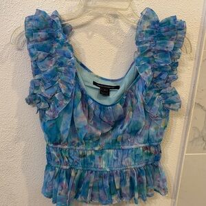 French Connection Multicolor Ruffled Blouse
